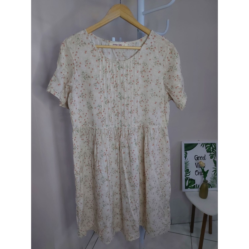 [Casual Dress/Dress santai/Dress bunga/Floral dress/Tunik/Dress tunik/baju hamil gaya Korea/Korean s