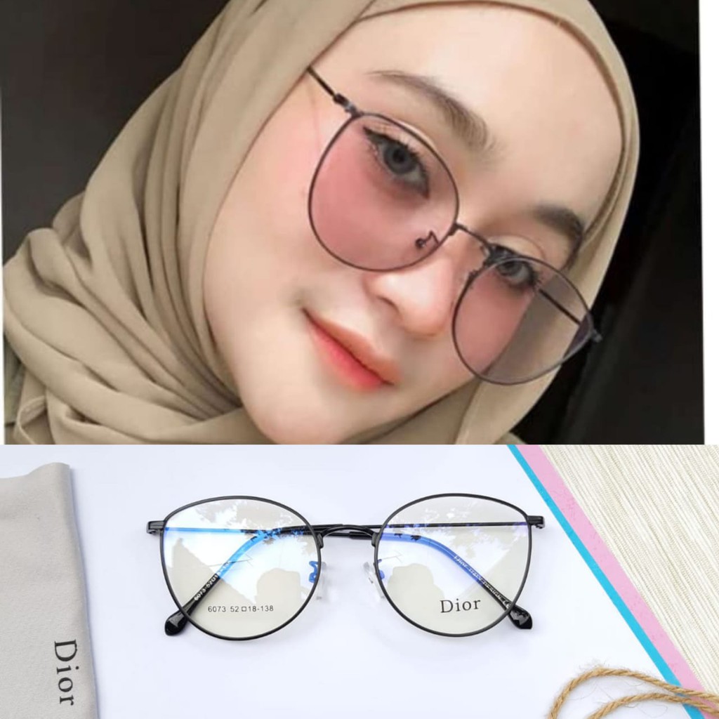 Paket frame kacamata wanita Dr 6073 Free lensa antiradiasi/lensa photocromik  Termurah