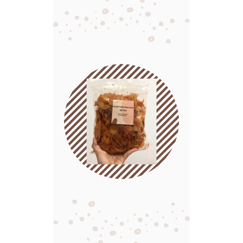 

Keripik Pedas Daun Jeruk (500gram)