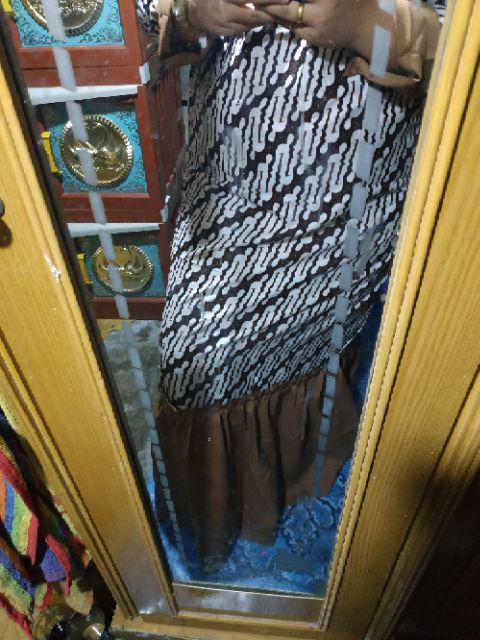 Gamis Zara Santika White Batik Muslim Long Maxi Seragam Pesta Casual Modern Baru Cantik Modern