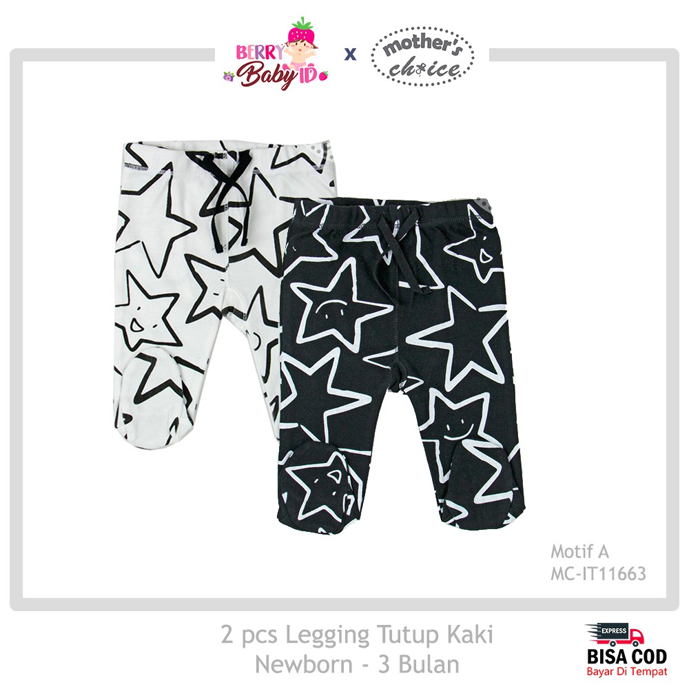 Mother's Choice SNI Paket 2 Buah Baby Legging Tutup Kaki MCH012 Berry Mart