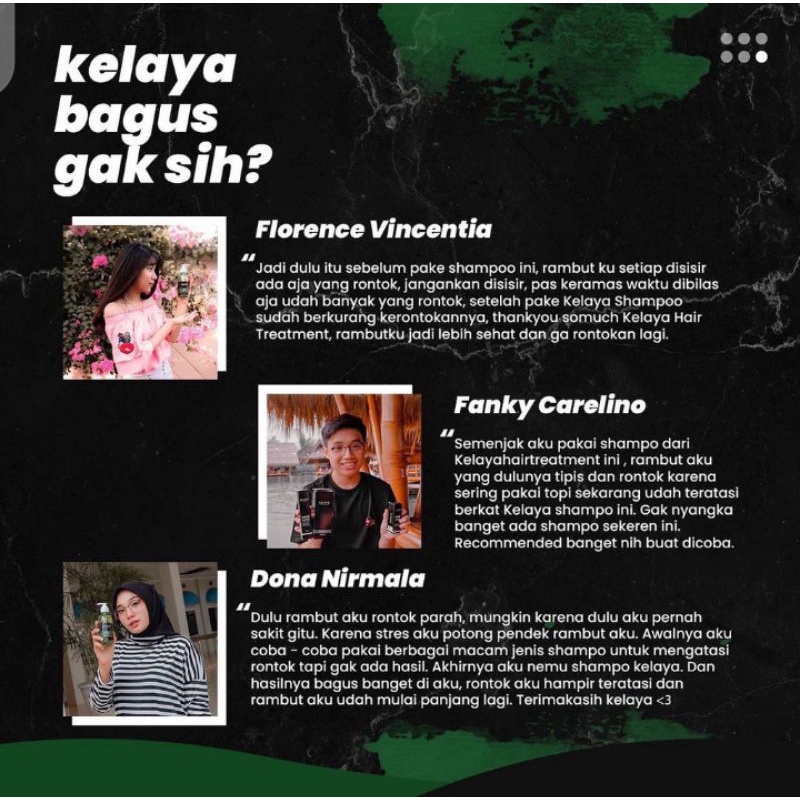 Shampo KELAYA HAIR TREATMENT SHAMPOO perawatan rambut rontok 250 ml ORIGINAL paket Komplit hair serum minyak kemiri-5