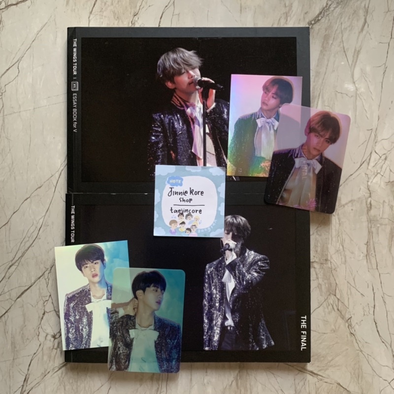[FULLSET] BTS THE WINGS TOUR ESSAY BOOK FULLSET WITH CLEAR + HOLOGRAM PHOTOCARD JIN V TAEHYUNG TAE J