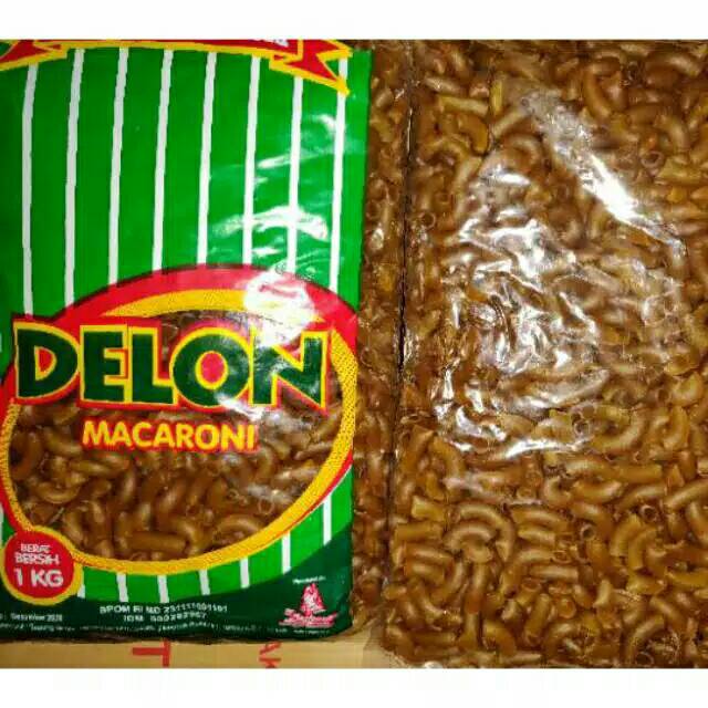 Macaroni makaroni Delon hijau mekar biru bantat 1kg