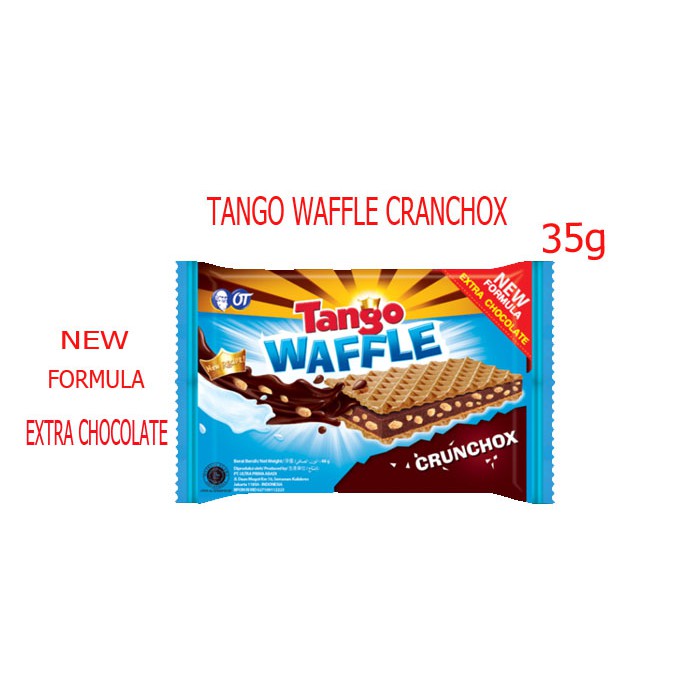 Tango waffle crunchox 35gr biskuit kemasan / wafer coklat extra chocolate OT