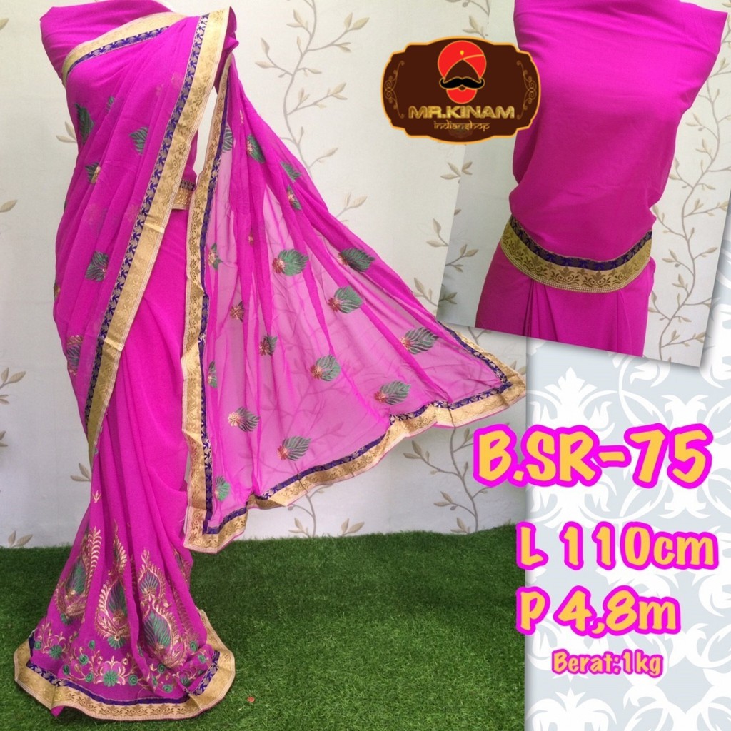 SAREE INDIA [B.SR-7579] | KAIN SAREE INDIA | SAREE LILIT INDIA | BAJU INDIA