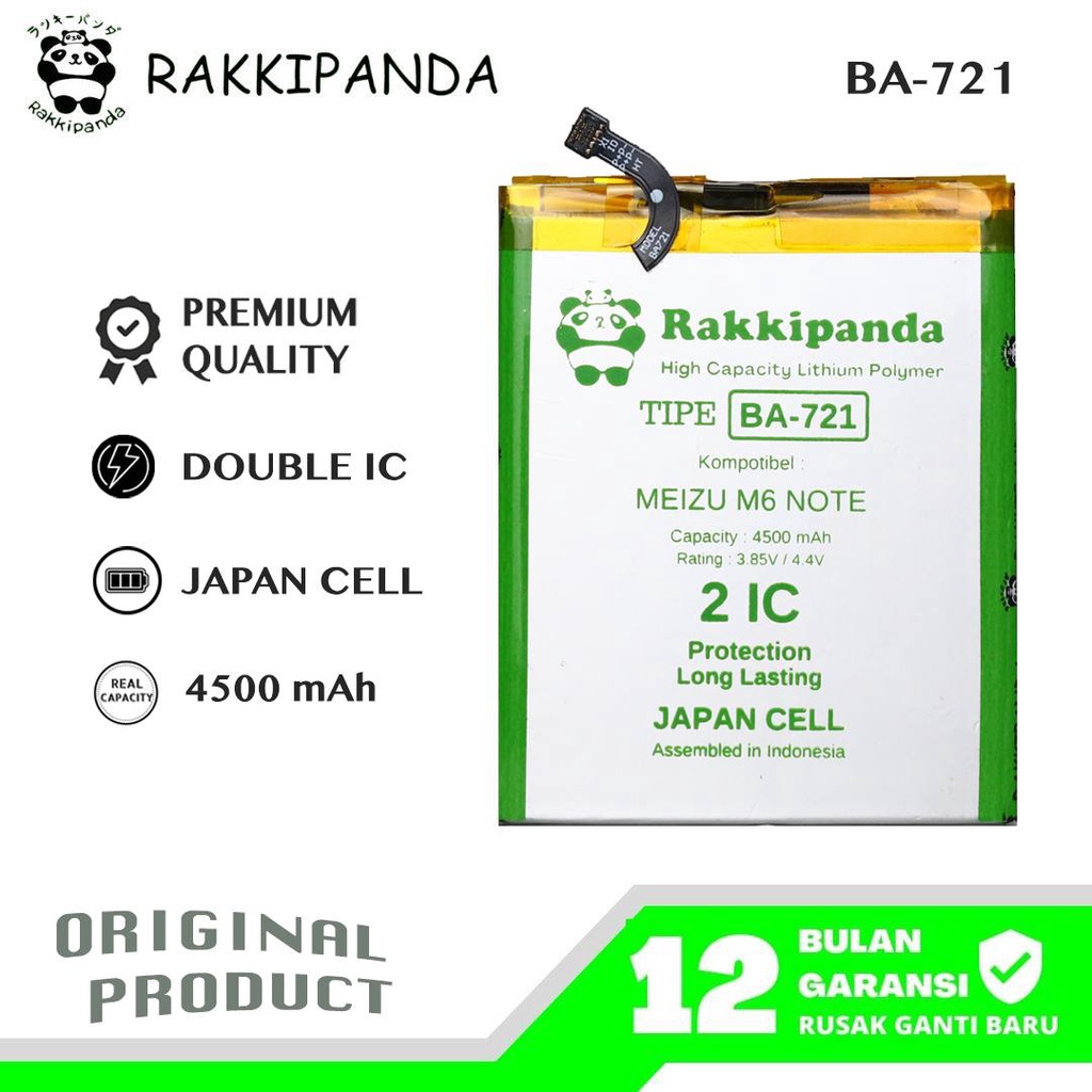 RakkiPanda - BA721 Meizu M6 Note Batre Batrai Baterai