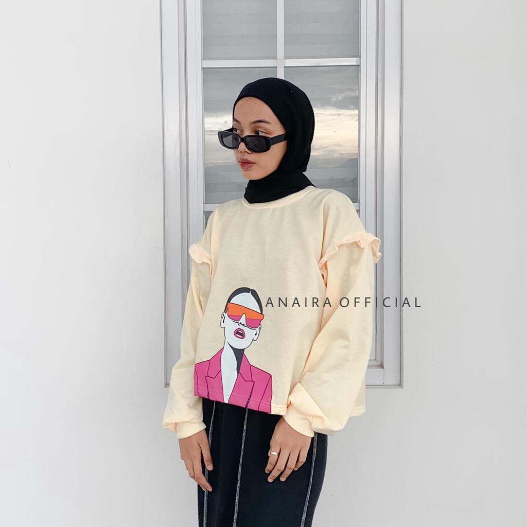 SWEATER WANIITA GIRLS BOSS ANAIRAOFFICIAL SWEATER OVERSIZE WANITA SWEATER CEWEK SWEATER OVERSIZE CEWEK CREWNECK CEWEK CREWNECK WANITA