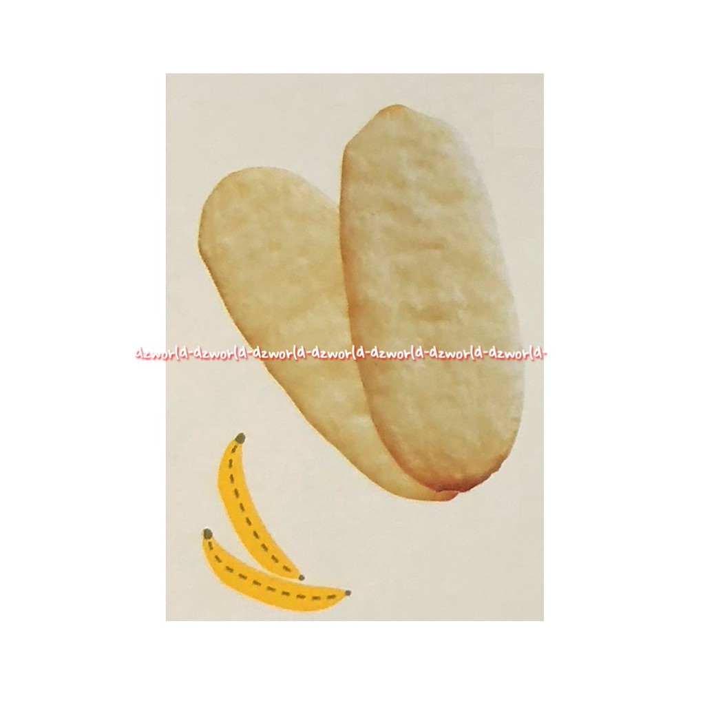 Yummy Bites Banana Flavour Baby Rice Crackers Biskuit Bayi Snack 50gr