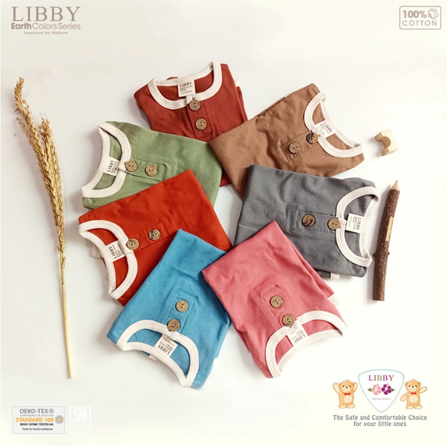 LIBBY MURAH EARTH COLORS FLYNN ROMPER JUMPER BAJU KODOK BODYSUIT EARTH SERIES J4FL