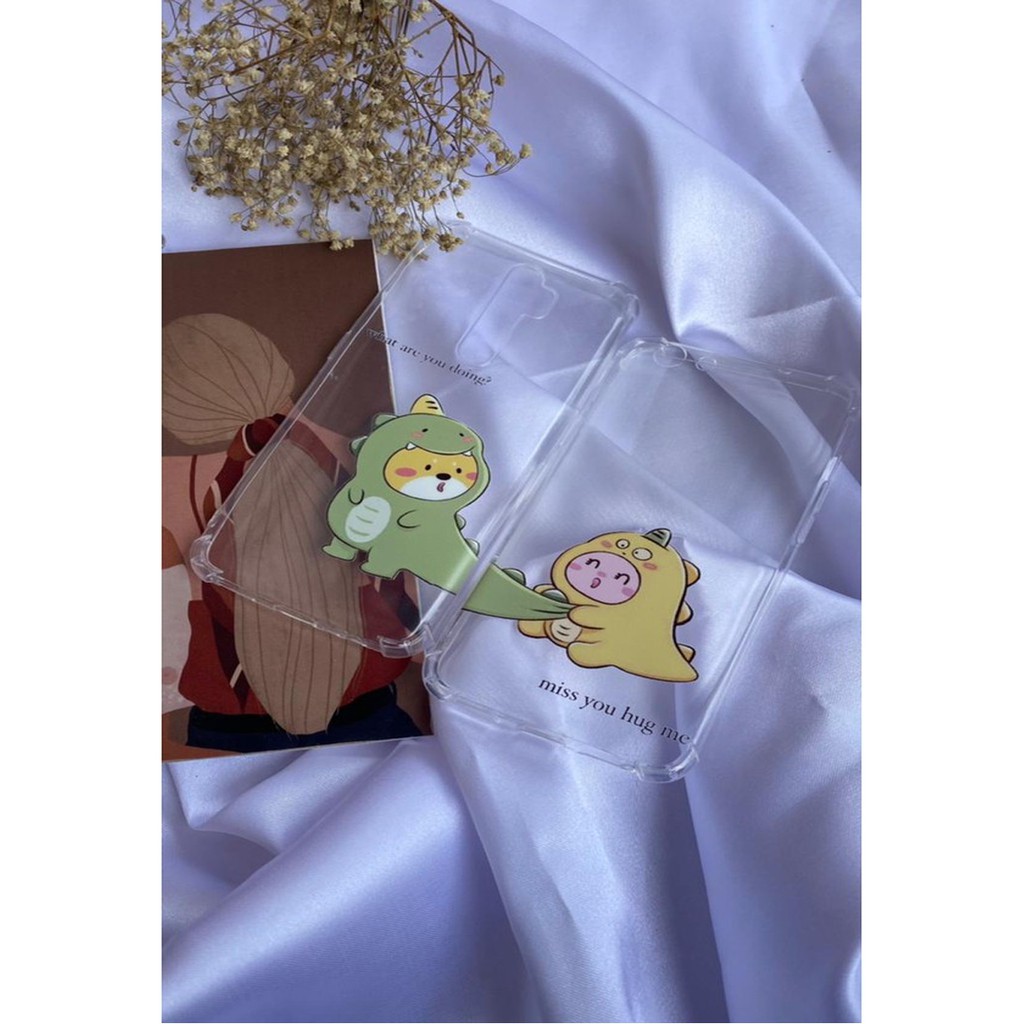 case couple fashion dino for type vivo y12s y20 y17 oppo reno 4f reno 5 realme c15 samsung alltype