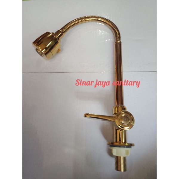 Kran sink flexible gold meja / Kran flexible gold