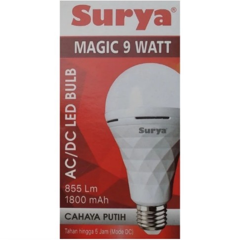 Lampu Emergency LED Surya Magic 9 Watt Rechargeable