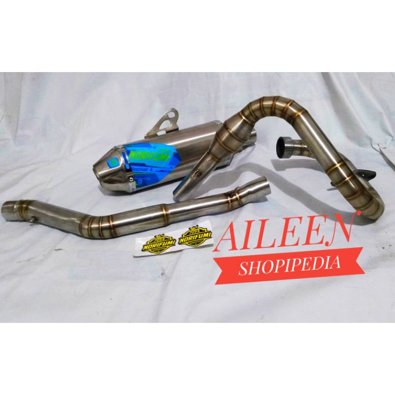 TERMURAH.. KNALPOT NORIFUMI ROKET 4 SS KLX230R CRF230 KLX250 CRF250 UNTUK MESIN SATANDAR /BORE UP