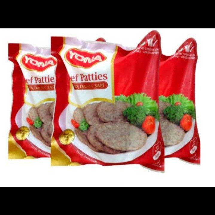 YONA BEEF PATTIES ISI 10S 500GR / ISIAN BURGER / BEEF BURGER