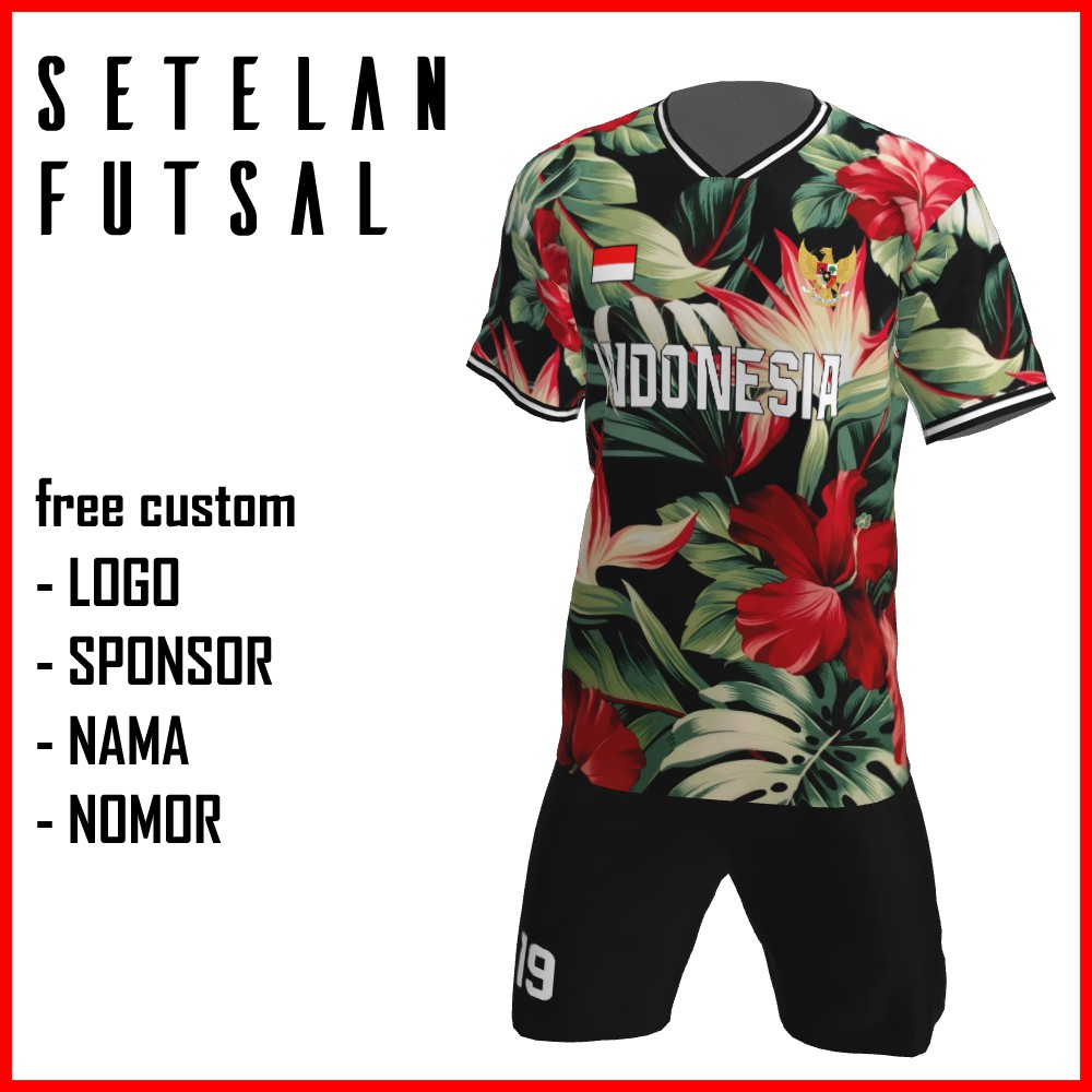 Bikin Jersey Futsal Custom Printing , Baju Kaos Jersey Setelan