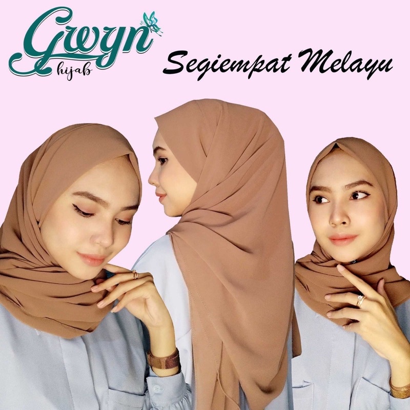 GS Hijab Segiempat Instan 2 layer Malay