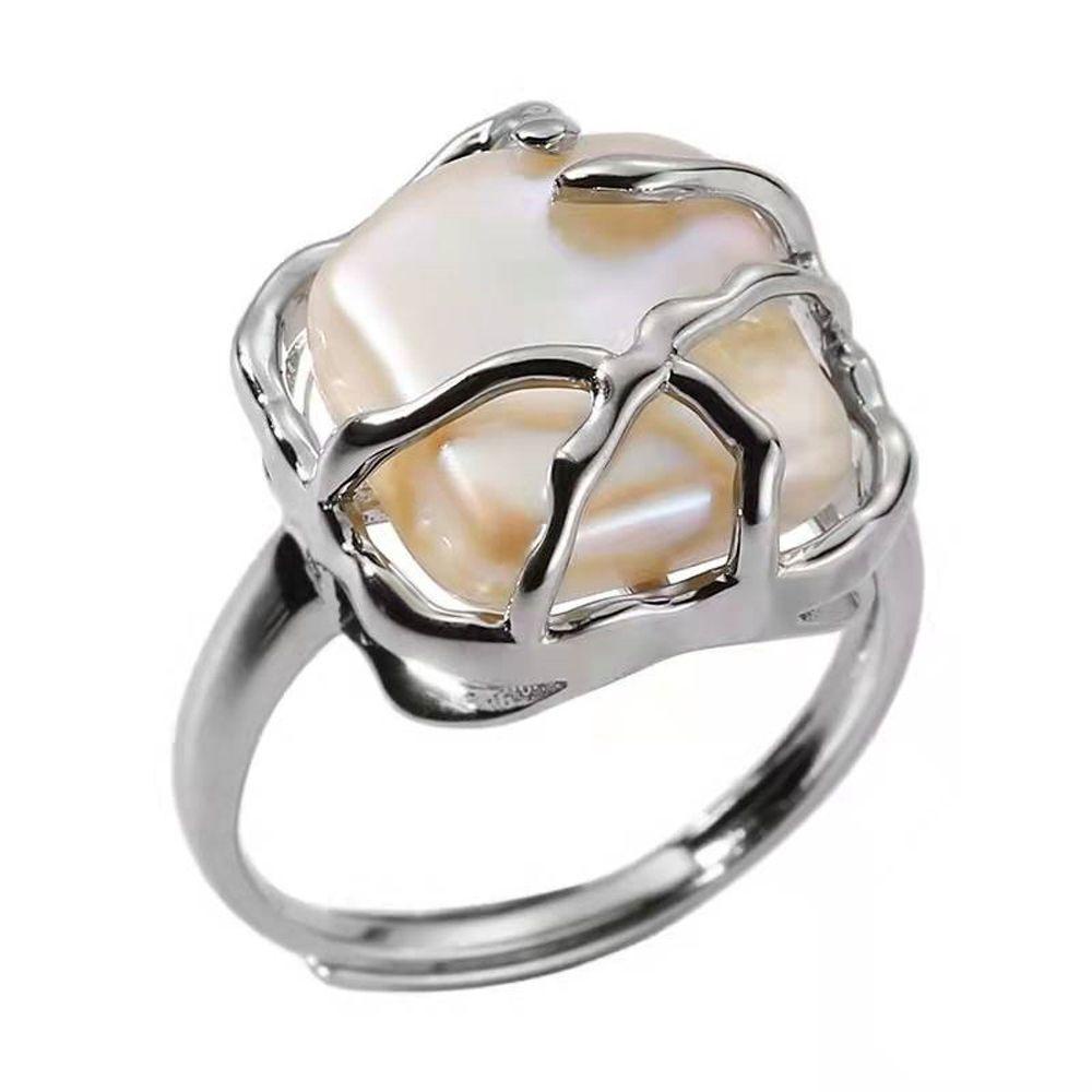 Mxbeauty Cincin Jari Telunjuk Model Terbuka Tidak Teratur Dapat Disesuaikan Gaya Vintage Korea Jepang Untuk Wanita