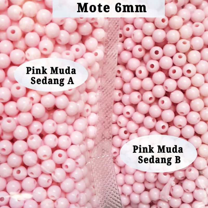 25 gram kisaran 200~275 Biji Mote 6mm Manik Kapur Monte Susu Bulat  Bahan Strap Mask Korea