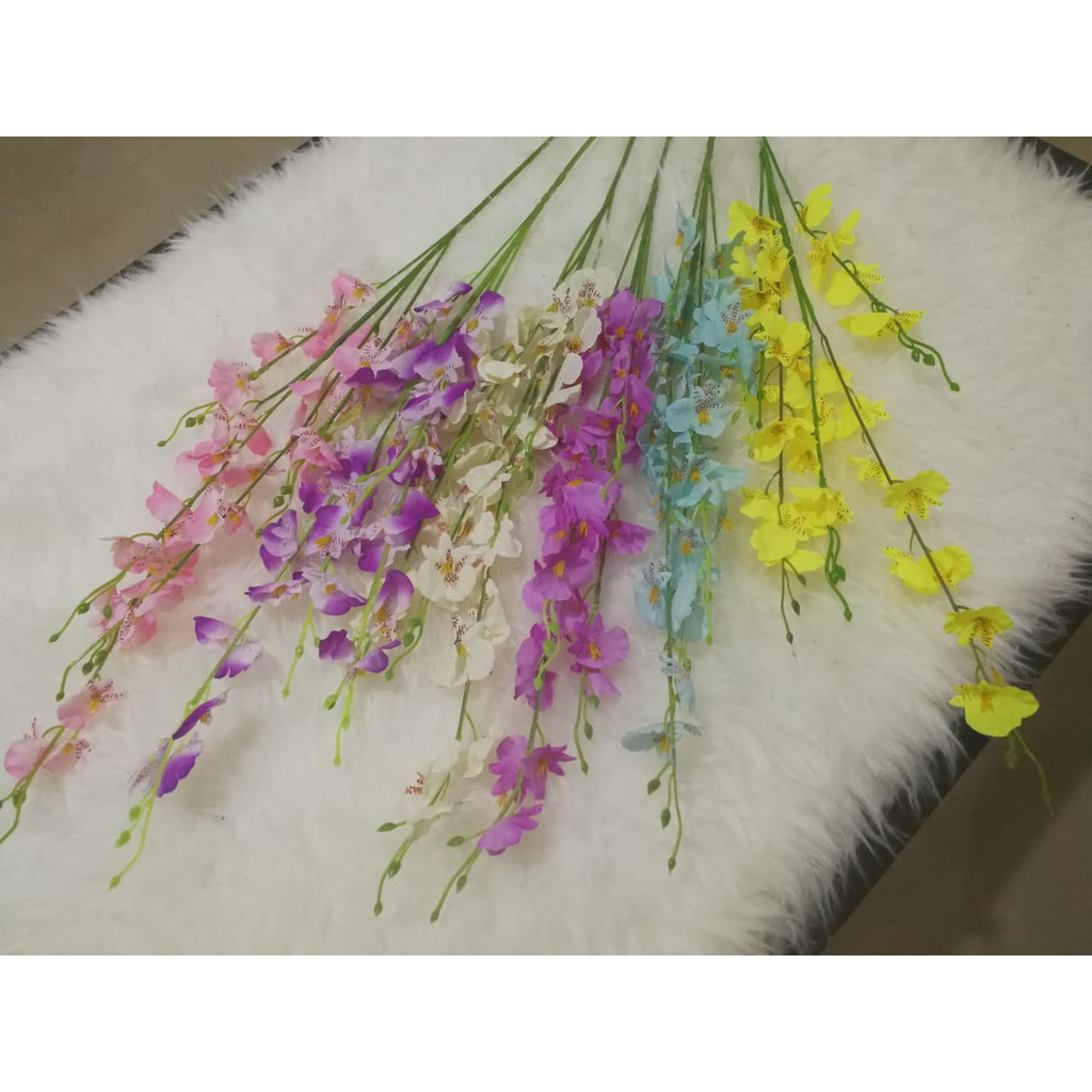 COD BUNGA ANGGREK  BUNGA  PLASTIK BUNGA ARTIFISIAL BUNGA PAJANGAN  IMITASI BUNGA HIASAN BT9012-6