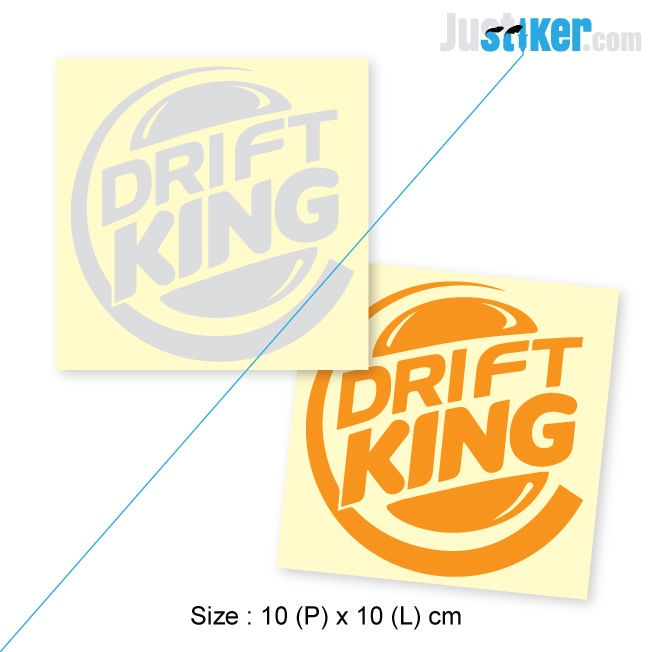 Sticker Drift King, Drift Mania, Penggemar Drift, Drift Car Sticker 1 Warna