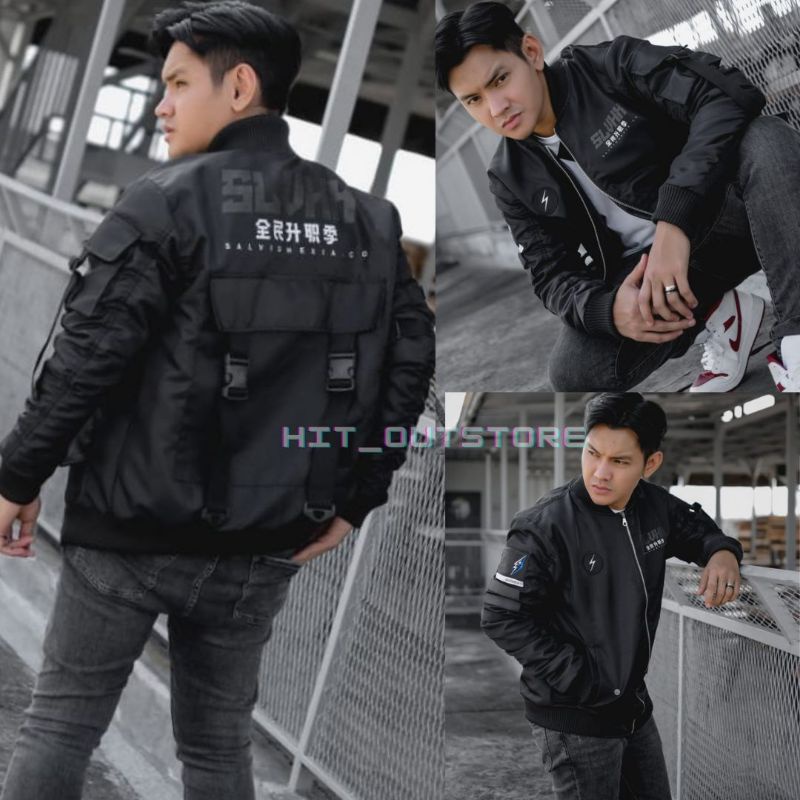 Jaket Pria - Jaket Bomber Outdoor Salvio Hexia Soft &amp; Nyaman Original Product  Distro