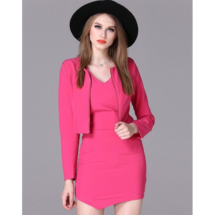 SET DRESS+BLAZER ASYMMETRIC - DRESS SET MURAH IMPORT - DRESS SEXY - DRESS WANITA BLAZER