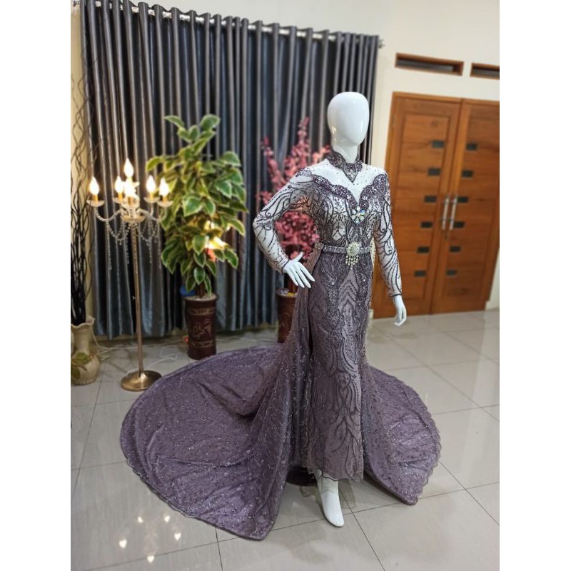 GAUN PENGANTIN SPAN MERMAID AKAD KEBAYA KONVEKSI PENJAHIT FULL PAYET PENGRAJIN JAHIT BAJU KEBAYA