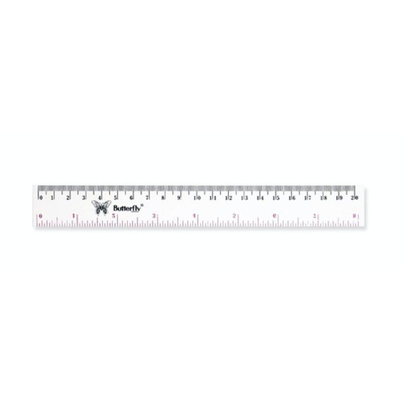 

PENGGARIS PLASTIK 20CM BUTTERFLY MISTAR RULER SEKOLAH DRAFTING GARISAN GROSIR LUSIN MURAH ECER