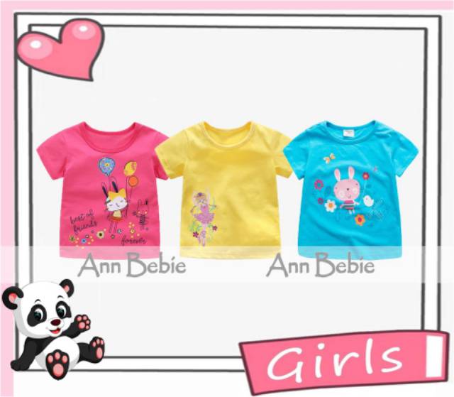 Kaos Anak Perempuan 3in1 AnnBebie (3pilihan)