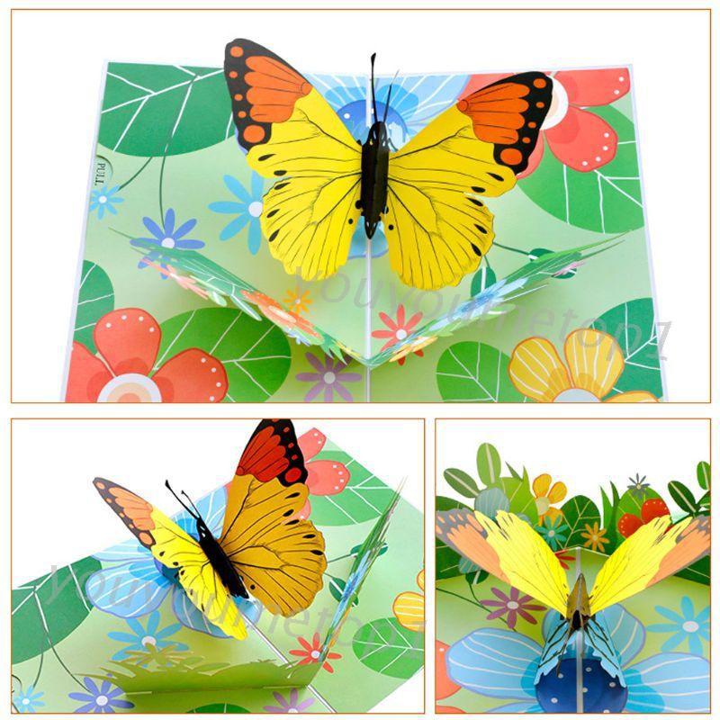 Download Youyo 3d Pop Up Cartoon Butterfly Wedding Invitation Card Birthday Christmas Mother S Day Gif Shopee Indonesia