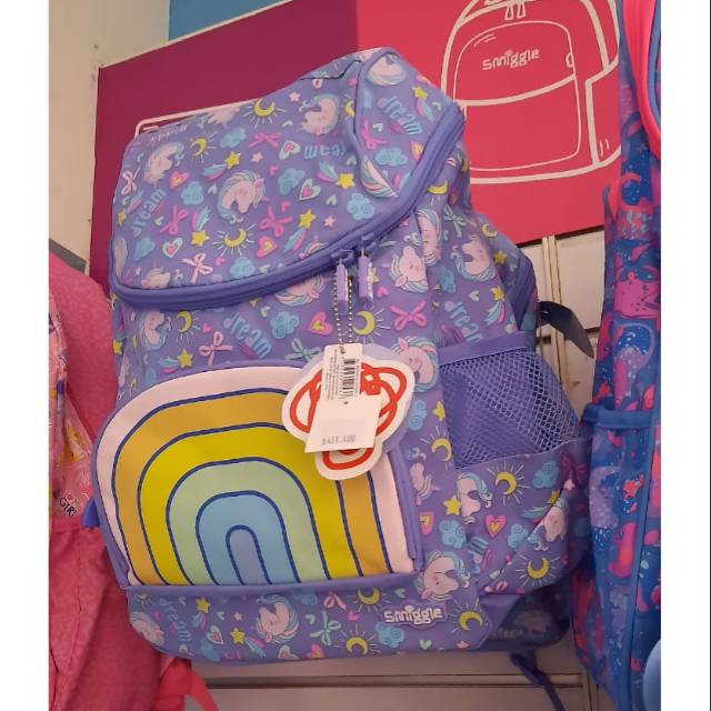 Smiggle girls backpack with hoodie unicorn