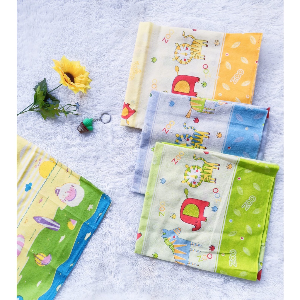 Kain bedong bayi/ 3 pcs Bedong bayi katun flanel jumbo/ Kain bedong bayi lengkap ukuran