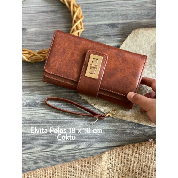 Elvita Polos Dompet Wanita Model Lipat