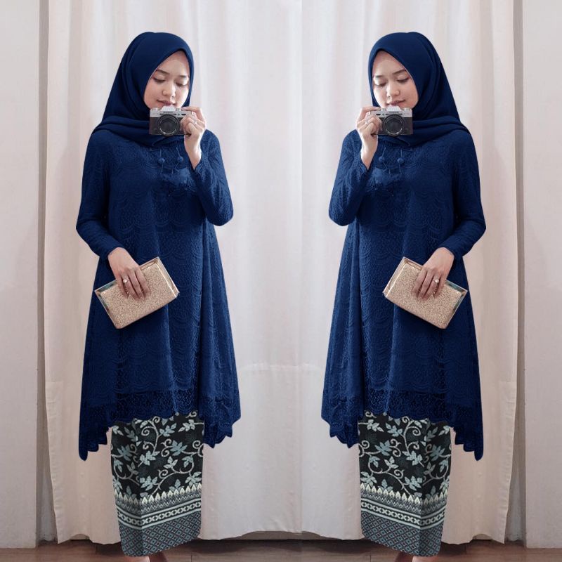 ( REAL PIC ) SET KEBAYA SAFITRI / SETELAN BATIK KEBAYA SIZE L / PAKAIAN WISUDA / SETELAN KEBAYA BATIK KONDANGAN TRADISIONAL