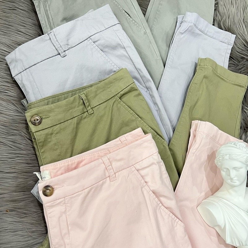 cotton basic pants