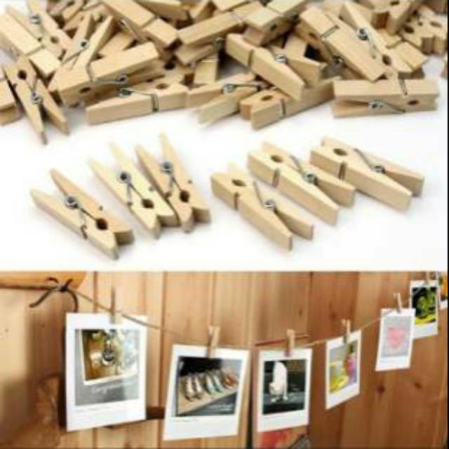 Klip Foto / Foto Klip / Jepitan Foto Kayu / Wooden Photo Clip POLOS