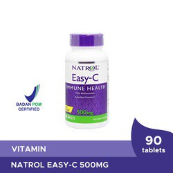 NATROL EASY-C 1000mg isi 45 / 500mg isi 90 Time Release Vitamin Easy C - BPOM - Aman Untuk Lambung