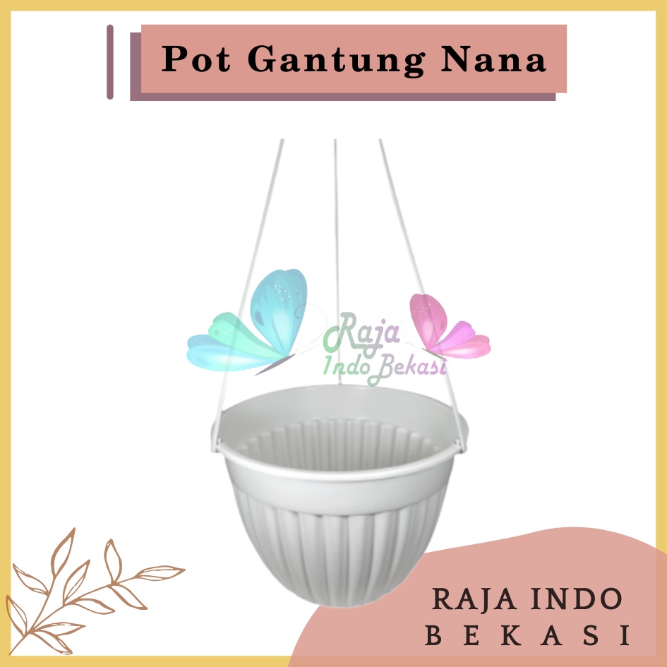 Rajaindobekasi Pot Gantung Nana 20 Putih Mirip Pot Gantung Pumba 20 Warna PUTIH-HITAM Gantung Pumba 20 Murah