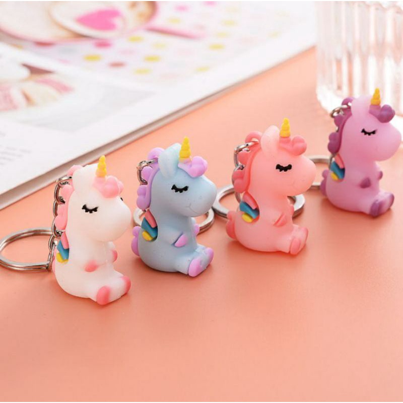 Gantungan Kunci Unicorn Ganci Kuda Poni Key Chain Karakter