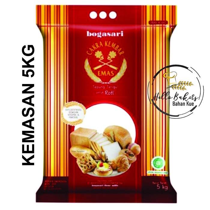 

BISA COD CAKRA KEMBAR EMAS ROTI 5KG/ CAKRA KEMBAR EMAS / TEPUNG ROTI / BOGASARI