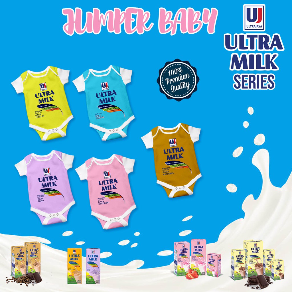 [JUMPER BABY]  Ultra milk jumper reglan baby Foggy Round Neck Bodysuit bahan premium catton katun