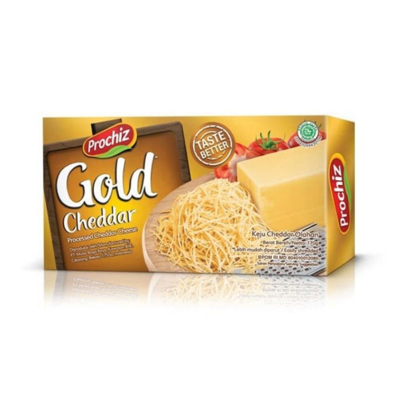 

Prochiz Keju Gold Cheddar 160gr