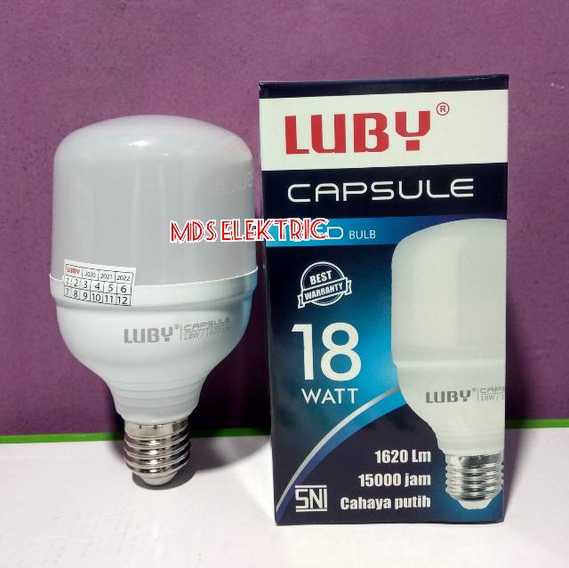 LAMPU LED LUBY CAPSULE 18 WATT CAHAYA PUTIH