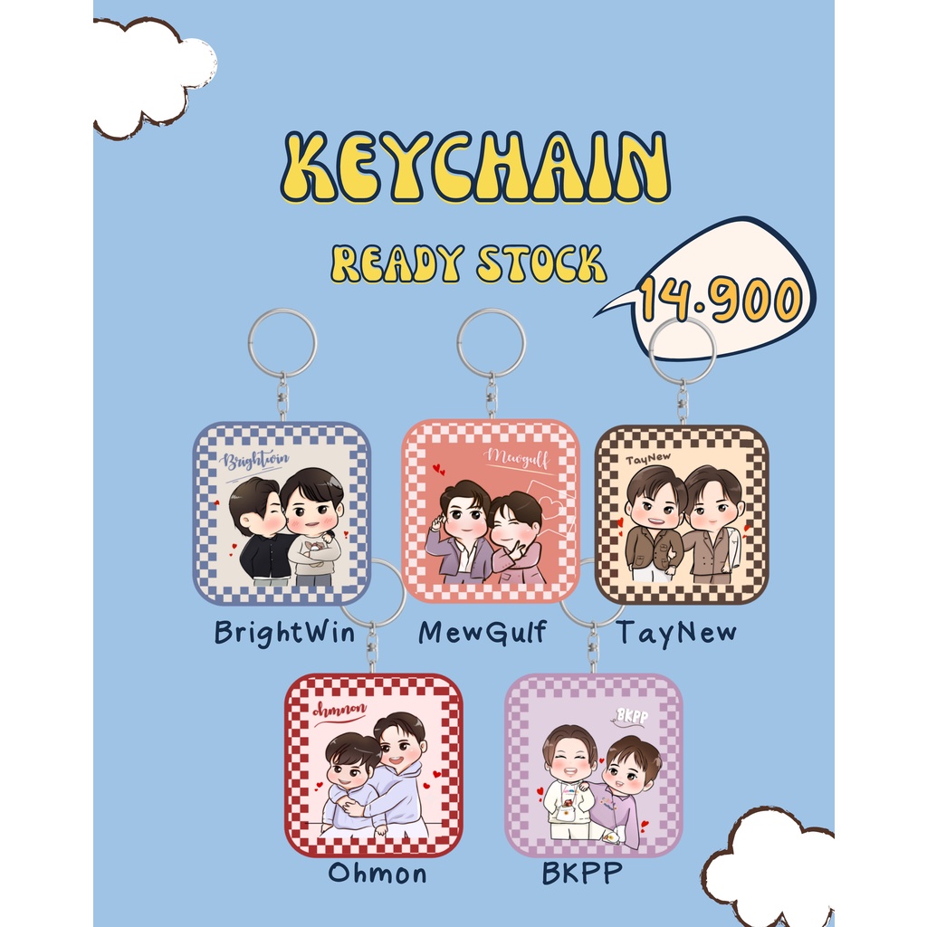 Keychain Gantungan Kunci Keyring Actor Thailand mewgulf zeenunew cutiepieseries brightwin taynew sin