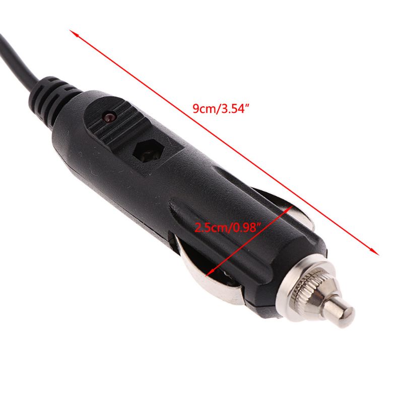 VIVI   New 3M 12V DC 5.5mm x 2.1mm Car Cigarette Lighter Power Plug Cord Adapter Cable