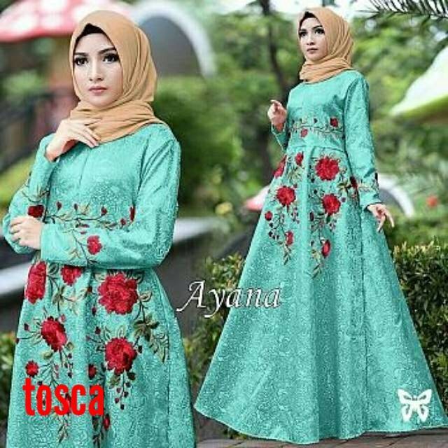 Maxy Ayana Gamis Aplikasi Bordir