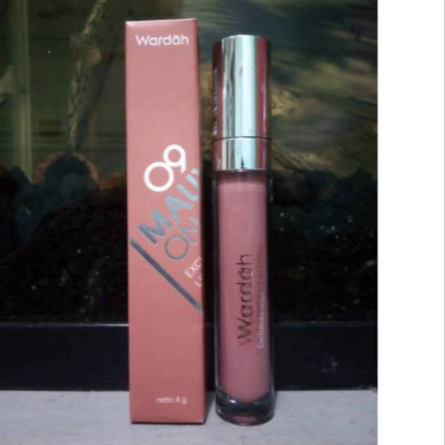Wardah exclusive matte lip cream no 9 mauve on