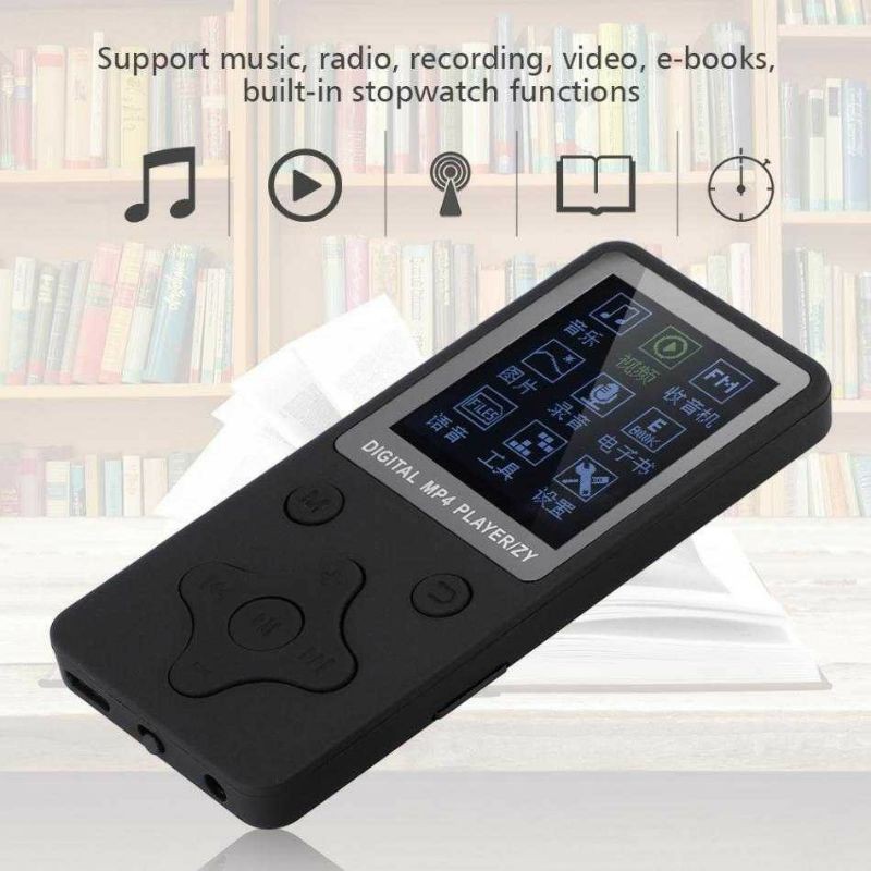 Mall Garansi MP4 Player Mini Mp3 Portable Music Player TF Card Slot - T1 Merk ZYZY BLACK