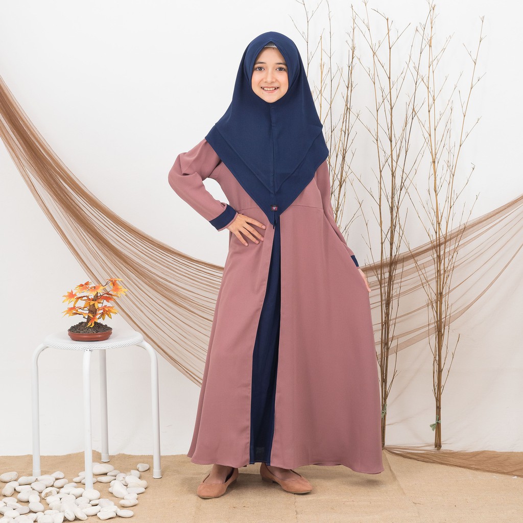  Gamis  Anak  Kombinasi  Varian 30 Warna  Set Hijab Untuk Anak  